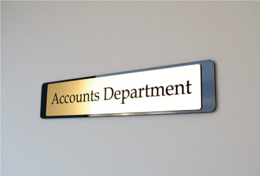 Golden Office Sign Plate